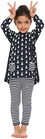 Arshiner Little Girls Clothing Sets Bunny Long Sleeve Outfits 2 PCS Top Leggings Sets