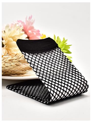 Image of SHENHE Women's Sheer Fishnet Rhinestone Hollow Out Thin Mid Calf Anklet Crew Socks