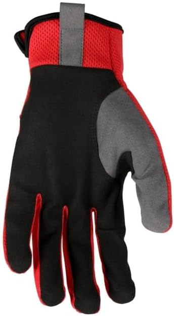 MCR Safety 952L HyperFit Mechanics Work Gloves, Synthetic Leather Palm Reflective Logo on Super