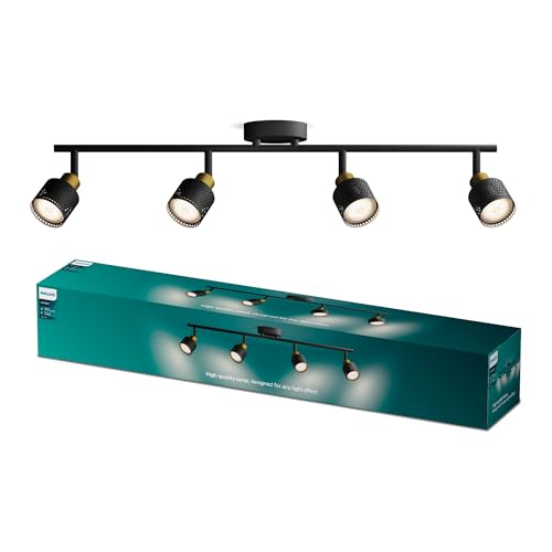 Philips Niall Spot 4 Teste, Gu10 Non Incluso, Ottone, Ip20