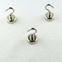 Preisvergleich Produktbild 10 Stück Hakenmagnet Haftkraft 22 Kilogramm- Magnethaken - Ø 25mm / / Wandhaken, Deckenhaken