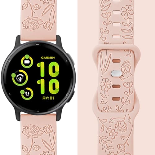 Correa deportiva floral 20mm compatible Garmin miniatura 4