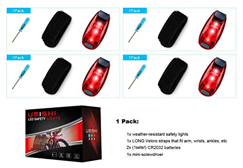 Led Safety Light (4 Pack) - Clip On Running Lights For Runner, Kids, Joggers, Bike, Dogs, Walking The Best Accessories For Your Reflective Gear, Nighttime, Bicycle Cycling #TOP2