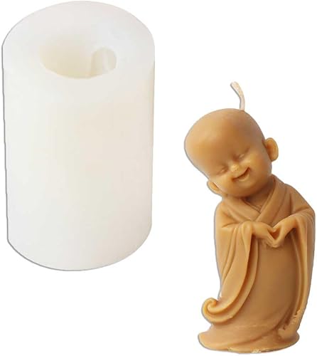 Miniatura 2 de Moldes meditados de silicona con forma de Little Buddha (2 unidades) para hacer velas, resina, velas de aromaterapia, jabón de cera hecho a mano,