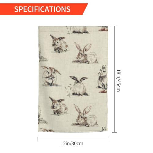 Jbyjbx Superbe drapeau de jardin imprimé sur fond de lapin, drapeau extérieur, décoration de cour, porches, jardins, résistant à la décoloration – vue 3
