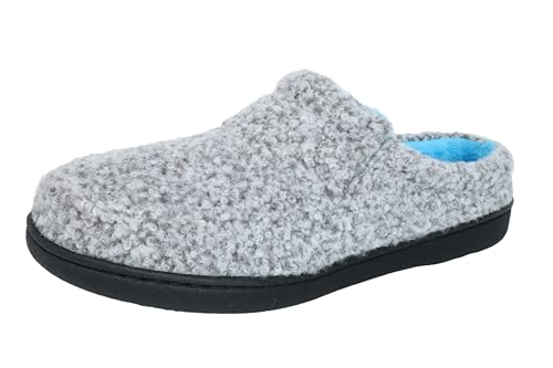 PEDOQU Mens Memory Foam Scuff Slippers Slip On Warm House Shoes Indoor/Outdoor with Best Arch Support Rubber Outsole