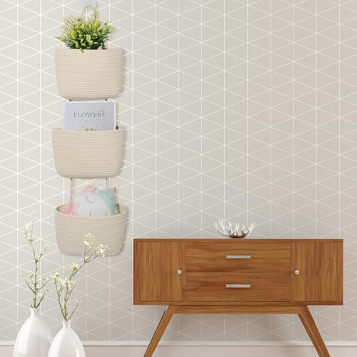 Cesta colgante de pared de algodón para solucionar la falta de espacio 8