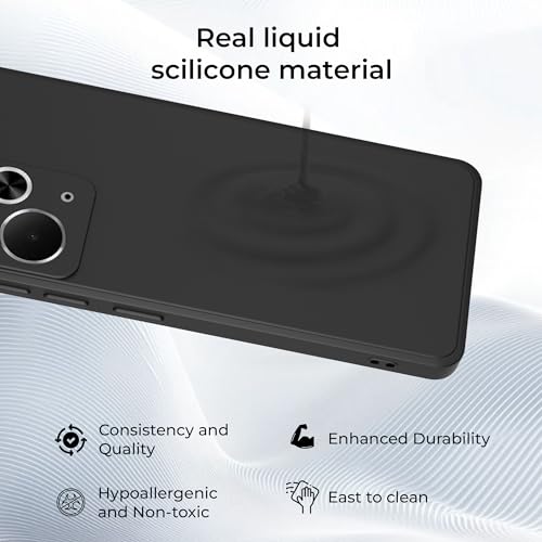 Image of A rtistque Back Cover Case for Realme 14 5G with Camera Protection | Shockproof TPU | Stylish Protective Design | Slim Fit | Ultra Matte | Back Cover - Black