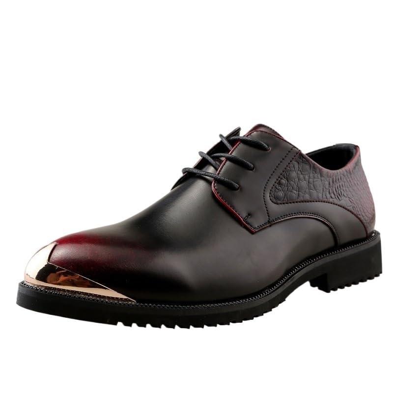 Men's Formal Leather Shoes, Casual Business Oxfords, Vintage Polish, Lace-up Slip-On, Driving, Comfort, Walking, Party, Wedding