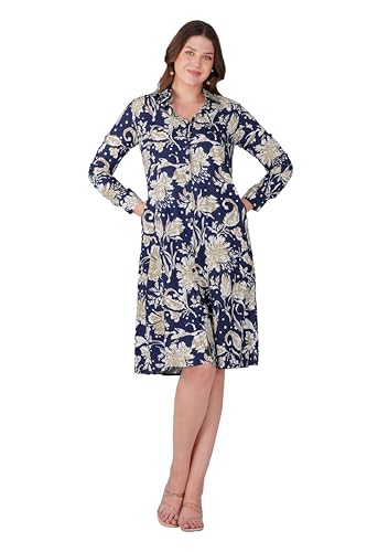 Image of Midi Dress for Women | Rayon A-Line Dress with Pockets | Casual Western Dress for Women | Comfortable Everyday Wear