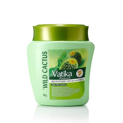 Vatika Naturals Multivitamin Cactus Hair Mask - 500g, Green, 500 g (Pack of 1)