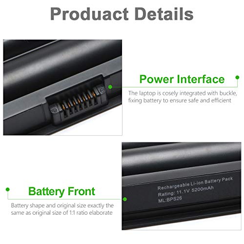New Bps26 Vaio Laptop Battery For Sony Vgp-Bpl26 Pcg-61A12L Pcg-61A13L Vgp-Bps26A Vpc-E1Z1E Vpc-Ea Pcg-61A12L Pcg-61A13 Pcg-71912L Sony Vaio Ca/Ej/Eg/Cb Series 11.1V/ 10.8V 5200Mah Battery #TOP5
