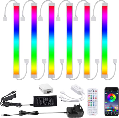 Image of LABOREDUCER RGB Under Cabinet Lights,6 Pack 10 Level Brightness