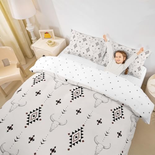 Linge de lit en lin aztèque de qualité supérieure style bohème ouest américain