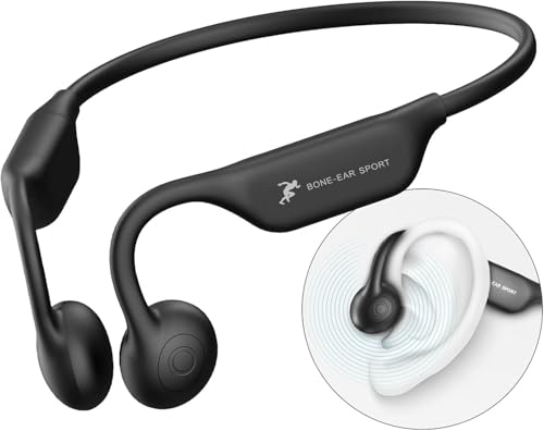 Bone Conduction Headphones - Bluetooth 5.4 Open Ear - Bone Conduction Earbuds 15Hrs Playtime Wireless Headset Sport Headphones for Running/Cycling/Gym/Workout/Hiking/Drive - Gift for Athletes/Runners