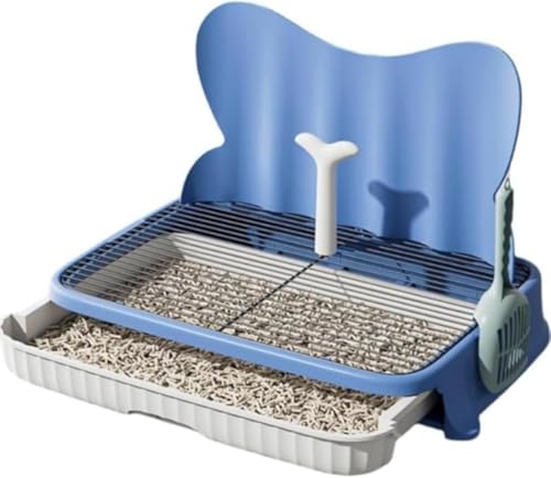 CokBlu犬用トイレトレー 尿と水しぶき防止柱付き 引き出し式設計 幅広タイプ 大型・中型犬対応 室内用ペット用品 床保護機能 洗えるトレーニングマット付き お手入れ簡単?