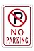 No Parking Sign with Symbol Sign, 10x7 Rust Free Aluminum, Weather/Fade Resistant, Easy Mounting, Indoor/Outdoor Use, Made in USA by SIGO SIGNS