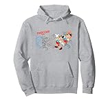Official Disney Merchandise Disney Ink and Paint Pinocchio 1940 Art Series Sweat à Capuche, Unisexe pour adultes, Gris Chiné, L