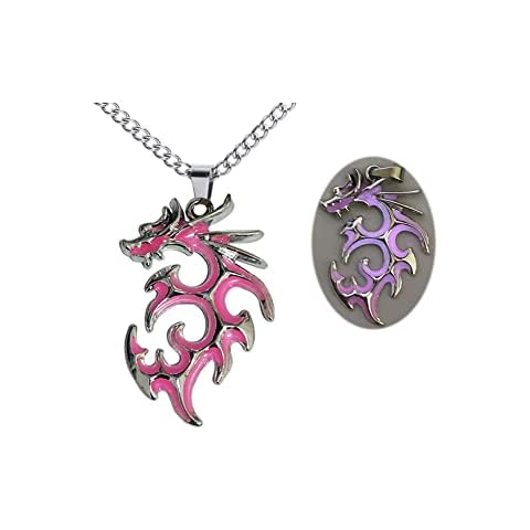 Dragon Necklace Pendant for Women Men Luminous Dragon Animal Stainless Steel Necklace Glow in the Dark Jewlery Cover