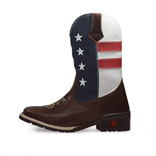 Bota Texana Infantil Criança Texas Gold EUA Tamanho:31/32;Cor:Marrom