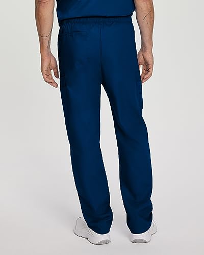 Landau Essentials Relaxed Fit 7-Pocket Elastic Cargo Scrub Pants for Men 8555 - Thumbnail 3