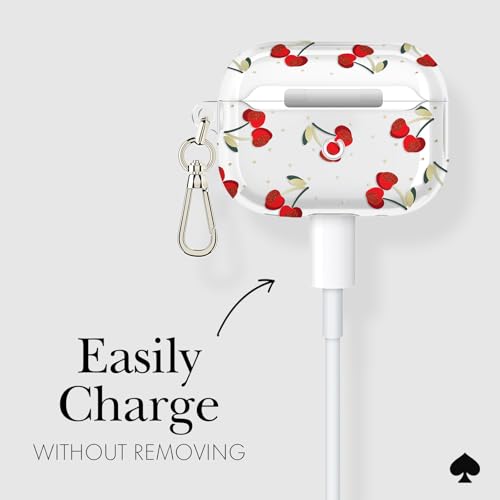 Kate Spade New York AirPods Pro Protective Case with Keychain Ring - Cherry Dot, Compatible with AirPods Pro 2nd / 1st Generation by Case-Mate - Image 4