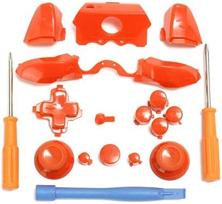 Full Set D-pad LB RB LT RT Buttons Bumpers Triggers Buttons+T6 T8 Screwdrivers for Xbox One Elite Controller (Orange)