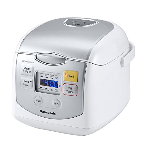 Panasonic SRZC075W Rice Cooker, 4-Cup Uncooked/8-Cup Cooked, Fuzzy Logic Microcomputer,Thick Non-Stick Aluminum Pan, 8 Programs, Auto Keep Warm, Scoop & Cup, White/Silver by Panasonic - Image 6