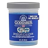 Goddard's Jewelry Cleaner, Tarnish Remover, Cleaning Solution for Silver, Gold, Diamond, Pearl & Gemstone Jewelry, Ammonia Free, Costume and Fine Jewelry Cleaner with Cleaning Brush & Dip Basket, 6 oz