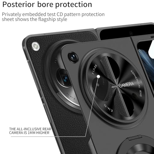 Image of MILLION CASES Thermoplastic Polyurethane Back Cover Case For OnePlus Open Shockproof Protective Fortishield Case For Men & Boys, Black