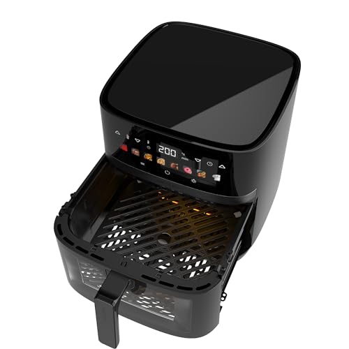 Cecotec Friggitrice ad Aria 8L con Doppia Griglia - Air Fryer Cecofry&Grill Duoheat 8000. 2200W, Doratura Perfetta e Sapore Griglia su Carni, Temperatura tra 80-200°C, 8 Menu e Finestra - immagine 4