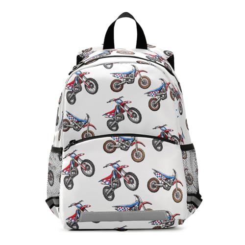 Sac à dos tout-petit motif moto idéal pour la garderie et les sorties des garçons