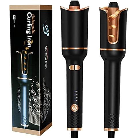 Hair Curler, Automatic Hair Curlers with Adjustable 4 Temperatures and Timed Reminders, Fast Heating Ceramic Automatic Curling Iron, Portable Hair Curling Wand for Travel Home Use Cover