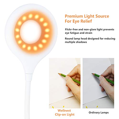 Lampada da lettura con clip, luce da libro color