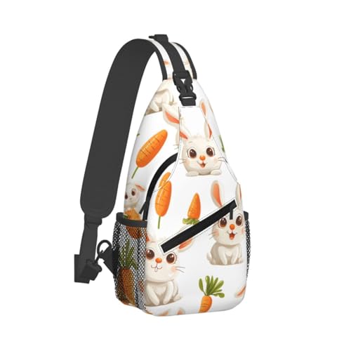 Bolso Cruzado Cute Bunny Carrot para Mujeres y Hombres miniatura 2