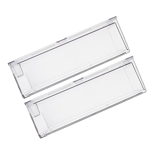 Healvian 2個透明 冷蔵庫収納ボックス 大容量 耐久性 水切り付き 取り外し簡単 省スペース設計 食品保存容器 果物 野菜 収納用 冷凍庫 キッチンパントリー対応