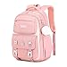 PIG PIG GIRL Girls Backpack,Kids Backpack for Girls with Anti-theft Back Pocket Lightweight School Backpack Watrer Resistant Bookbag for Elementary Primary School,Pink