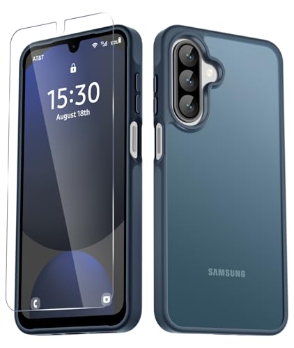 YENAPOON for Samsung Galaxy A17 5G Case, Matte Phone Case, Navy Blue