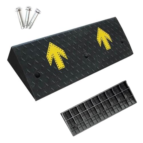 Rampas de umbral de goma -Rampas portátiles para coche,rampas negras para bordillos de coche,rampas de umbral de plástico PVC,rampas de goma resistentes para sillas de ruedas,caravanas y autoca