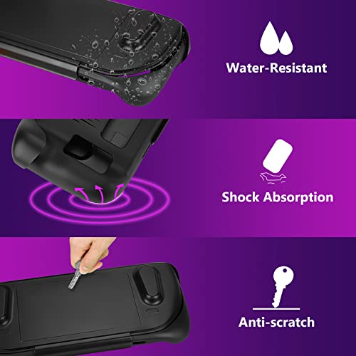 Image of Geekria Kickstand Case Compatible with Steam Deck, TPU Cover Protector with Stand Base, Non-Slip and Anti-Scratch Sleeve (Black)