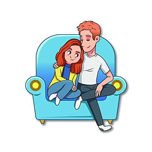 Image of Bhai Please Let's Chill Couple Theme Wooden Fridge Magnet - Couple Gift