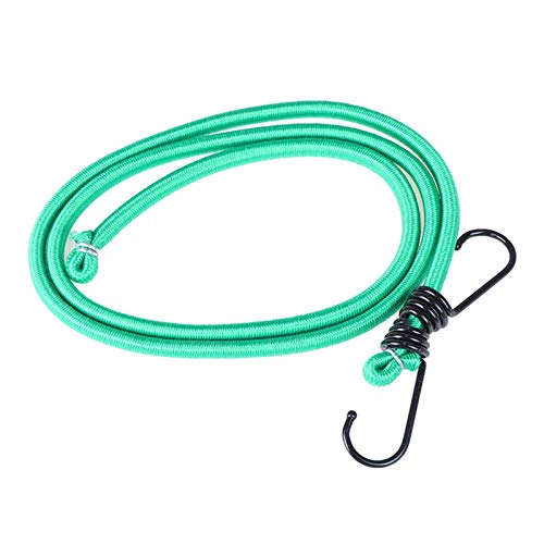 Elastische Gummiband Seil Metallhaken Leichte Fahrradseilbinden Autogepäckgepäckträger-Gurt im Freienwerkzeug Haken Nbxypeaus (Farbe : Green) Cover