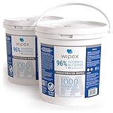 Wipex 96% Isopropyl Alcohol Wipes for Electronics, Cleanrooms, Labs - SMS Cloth Economy-Size Bulk Pack (2 Pack, 2000 Wipes)