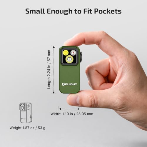 Image of OLIGHT Oclip Pro EDC Flashlight Clip-on Light, Rechargeable 500 Lumens with Three Lighting Solutions Type-C Charging, Magnetic Flash Lights for Signaling, Cycling, Outdoor or Indoor Use(OD Green)