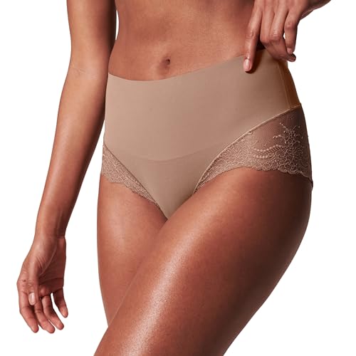 Image of SPANX SPANXsmooth Undie-tectable Lace Hi-Hipster - Comfortable Core Control - Lace Shapewear - No Visible Panty Lines