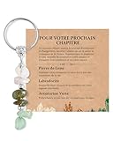 Seyaa Idee Cadeaux pour Femme, Porte Clef Pierre Naturelle, Idée...