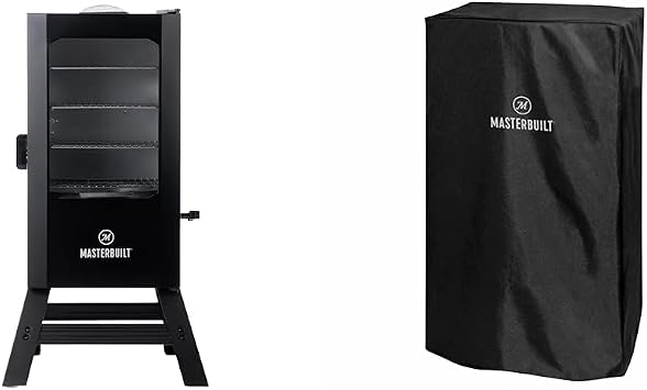 30-inch Digital Electric Smoker, Black & Digital Electric Smoker Cover, 30-in.