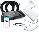 Cel-Fi GO X | Cell Phone Signal Booster| 1 Dome Antenna Bundle Kit - All Accessories Included | Multi-Carrier Support with Carrier Switching | Up to 100 dB Multiuser Gain