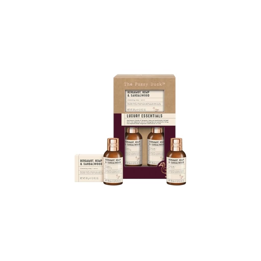 Baylis & Harding The Fuzzy Duck Bergamot, Hemp & Sandalwood Men's Luxury Essentials Gift Set - Vegan Friendly (Pack of 1)