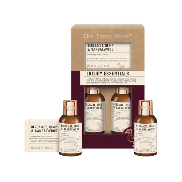 Baylis & Harding The Fuzzy Duck Bergamot, Hemp & Sandalwood Men’s Luxury Essentials Gift Set – Vegan Friendly (Pack of 1)